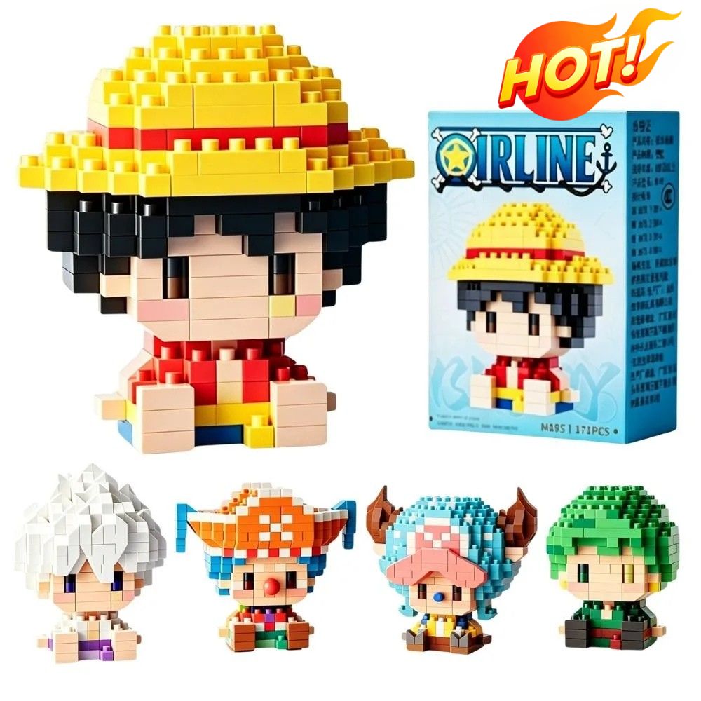 Building Block Mini - วันพีซ พระเจ้าแห่งดวงอาทิตย์ นิกะ ลูฟี่ ช็อปเปอร์ เอซ