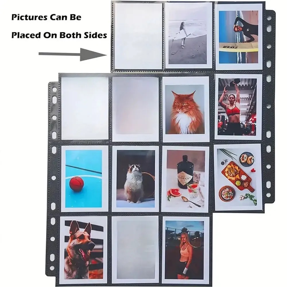 Trading Card Binder - 10 แพ็ค แผ่นใส่การ์ด A4 สีดำ 9