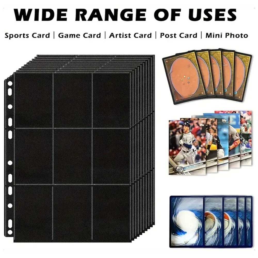 10 แพ็ค แผ่นใส่การ์ด A4 สีดำ 9 - Trading Card Binder บทวิจารณ์และราคา